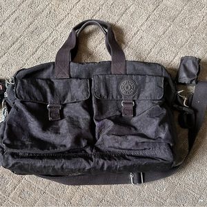 KIPLING Diaper bag black With changing mattress. Like new!!!